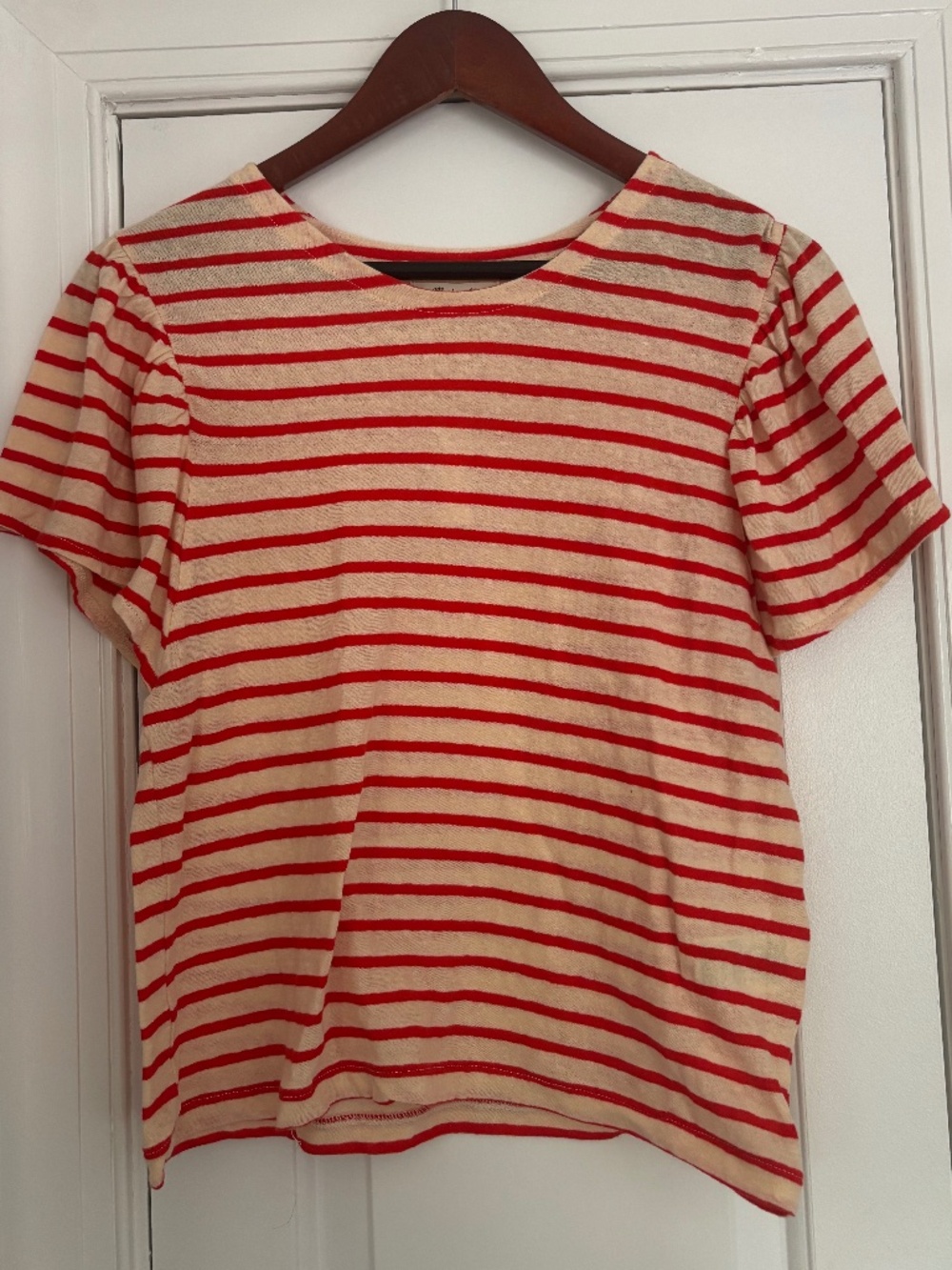 Madewell Red Striped Blouse